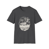 Surreal Ocean Shirt, Sky Whale Illusion Art Tee, Whale Sea Life Tee, Beach Lover Gift