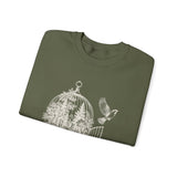 Surreal Bird Sweatshirt, Birdcage Forest Illusion Art Crewneck, Bird Lover Gift, Birdwatching Tee