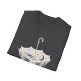 Surreal Celestial Shirt, Umbrella Full of Stars Illusion Art Tee, Moon Phase Tee, Mystical Witchy Gift