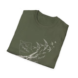 Surreal Sewing Shirt, Scissors Swallows Illusion Art Tee, Seamstress Gift, Quilter Tee, Vintage Engraving Tee