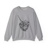Surreal Artist Sweatshirt, Paintbrush River Illusion Art Crewneck, Artist Gift, Painter Tee, Vintage Engraving Tee