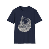 Surreal Ocean Shirt, Candle Lighthouse Illusion Art Tee, Whale Sea Life Tee, Beach Lover Gift