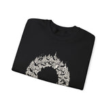 Surreal Christmas Sweatshirt, Wreath Village Illusion Art Crewneck, Christmas Gift, Winter Holiday Sweater