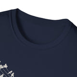 Surreal Music Shirt, Birds on a Wire Melody Illusion Art Tee, Musician Gift, Piano Guitar Tee