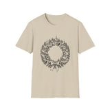 Surreal Christmas Shirt, Wreath Village Illusion Art Tee, Christmas Gift, Winter Holiday Tee
