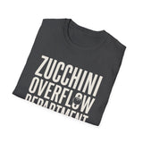Zucchini Overflow Department Shirt, Funny Vegetable Gardener Shirt, Gardener Gift, Gardening Tee, Vegetable Garden Gift
