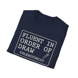 Fluent in Order of Draw Shirt, Funny Phlebotomist Shirt, Phlebotomy Gift, Lab Tech Tee, Lab Week Gift