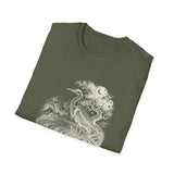 Surreal Bird Shirt, Heron Constellation Illusion Art Tee, Bird Lover Gift, Birdwatching Tee