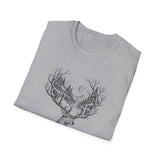 Surreal Christmas Shirt, Reindeer Forest Antlers Illusion Art Tee, Christmas Gift, Winter Holiday Tee