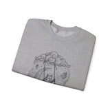 Surreal Celestial Sweatshirt, Moon Swing Fox Illusion Art Crewneck, Moon Phase Tee, Mystical Witchy Gift