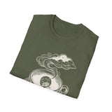 Surreal Coffee Shirt, Coffee Moon Illusion Art Tee, Coffee Lover Gift, Vintage Engraving Tee