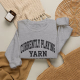 Currently Playing Yarn Chicken Sweatshirt, Funny Crochet Sweatshirt, Crocheter Gift, Yarn Lover Crewneck, Christmas Gift for Crocheter
