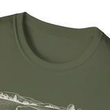 Surreal Farmer Shirt, Furrows to Waves Illusion Art Tee, Farmer Gift, Farm Tee, Homestead Gift