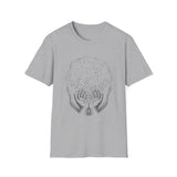 Surreal Celestial Shirt, Star Hands Illusion Art Tee, Moon Phase Tee, Mystical Witchy Gift