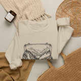 Surreal Travel Sweatshirt, Suitcase Valley Illusion Art Crewneck, Adventure Gift, Wanderlust Tee