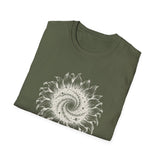 Surreal Garden Shirt, Sunflower Galaxy Illusion Art Tee, Gardener Gift, Botanical Plant Tee