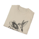Surreal Bird Shirt, Hummingbird Galaxy Illusion Art Tee, Bird Lover Gift, Birdwatching Tee