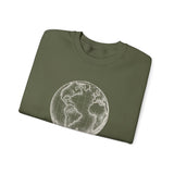 Surreal Travel Sweatshirt, Globe Hot Air Balloon Illusion Art Crewneck, Adventure Gift, Wanderlust Tee