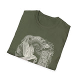 Surreal Bird Shirt, Crow and the Key Illusion Art Tee, Bird Lover Gift, Birdwatching Tee