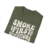 Smoke First, Questions Later Shirt, Funny Beekeeper Shirt, Beekeeping Gift, Beekeeper Tee, Honey Lover Gift