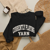 Currently Playing Yarn Chicken Sweatshirt, Funny Crochet Sweatshirt, Crocheter Gift, Yarn Lover Crewneck, Christmas Gift for Crocheter