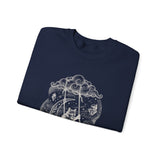 Surreal Celestial Sweatshirt, Moon Swing Fox Illusion Art Crewneck, Moon Phase Tee, Mystical Witchy Gift
