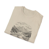 Surreal Runner Shirt, Track to River Illusion Art Tee, Runner Gift, Running Tee, Marathon Gift