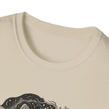 Surreal Celestial Shirt, Moon Phase Moth Illusion Art Tee, Moon Phase Tee, Mystical Witchy Gift