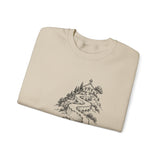 Surreal Teacher Sweatshirt, Pencil Road Schoolhouse Illusion Art Crewneck, Teacher Gift, Vintage Engraving Tee