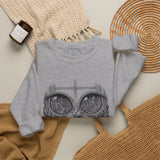 Surreal Cat Sweatshirt, Cat Window City Illusion Art Crewneck, Cat Lover Gift, Vintage Engraving Cat Tee