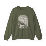 Surreal Cat Sweatshirt, Shadow Tiger Illusion Art Crewneck, Cat Lover Gift, Vintage Engraving Cat Tee