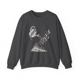 Surreal Garden Sweatshirt, Watering Can Birds Illusion Art Crewneck, Gardener Gift, Botanical Plant Tee