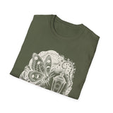 Surreal Celestial Shirt, Moon Phase Moth Illusion Art Tee, Moon Phase Tee, Mystical Witchy Gift