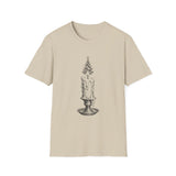 Surreal Christmas Shirt, Christmas Tree Candle Illusion Art Tee, Christmas Gift, Winter Holiday Tee