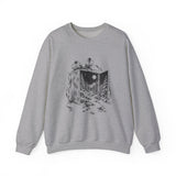 Surreal Christmas Sweatshirt, Gift Box Forest Door Illusion Art Crewneck, Christmas Gift, Winter Holiday Sweater