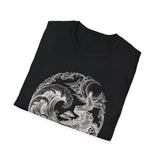Surreal Ocean Shirt, Wave Staircase Illusion Art Tee, Whale Sea Life Tee, Beach Lover Gift