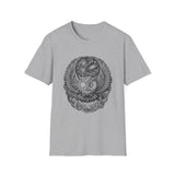 Surreal Celestial Shirt, Eclipse Owl Illusion Art Tee, Moon Phase Tee, Mystical Witchy Gift