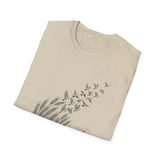 Surreal Farmer Shirt, Wheat to Birds Illusion Art Tee, Farmer Gift, Farm Tee, Homestead Gift