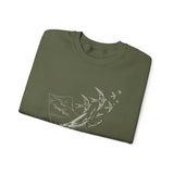 Surreal Sewing Sweatshirt, Scissors Swallows Illusion Art Crewneck, Seamstress Gift, Quilter Tee, Vintage Engraving Tee