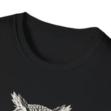 Surreal Bird Shirt, Pocket Watch Owl Illusion Art Tee, Bird Lover Gift, Birdwatching Tee