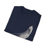 Surreal Pilot Shirt, Airplane Bird Wing Illusion Art Tee, Aviation Gift, Vintage Engraving Tee