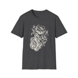 Surreal Engineer Shirt, Blooming Gears Illusion Art Tee, Engineer Gift, Mechanic Tee, Vintage Engraving Tee