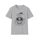 Surreal Coffee Shirt, Coffee Moon Illusion Art Tee, Coffee Lover Gift, Vintage Engraving Tee