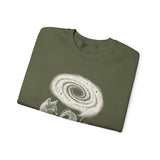 Surreal Cat Sweatshirt, Yarn Galaxy Illusion Art Crewneck, Cat Lover Gift, Vintage Engraving Cat Tee