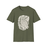 Surreal Forest Shirt, Forest Owl Illusion Art Tee, Wildlife Nature Tee, Outdoor Lover Gift