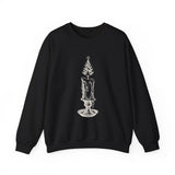 Surreal Christmas Sweatshirt, Christmas Tree Candle Illusion Art Crewneck, Christmas Gift, Winter Holiday Sweater