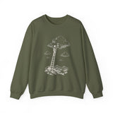 Surreal Fantasy Sweatshirt, Lantern Ladder Cloud Illusion Art Crewneck, Whimsical Dreamer Tee, Fantasy Lover Gift