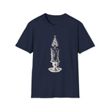 Surreal Christmas Shirt, Christmas Tree Candle Illusion Art Tee, Christmas Gift, Winter Holiday Tee