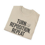 Turn, Reposition, Repeat Shirt, Funny CNA Shirt, CNA Gift, Nursing Assistant Tee, Healthcare Worker Gift