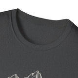 Surreal Hiker Shirt, Map to Mountains Illusion Art Tee, Hiker Gift, Hiking Tee, Outdoor Lover Gift